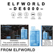 Elfworld De6000 Disposable Vape Pod Device – 6000 Puffs – 13.5ml E-liquid – 5% Nicotine – Rechargeable 650mah Via Usb-c | Disposable Vape For Smokers